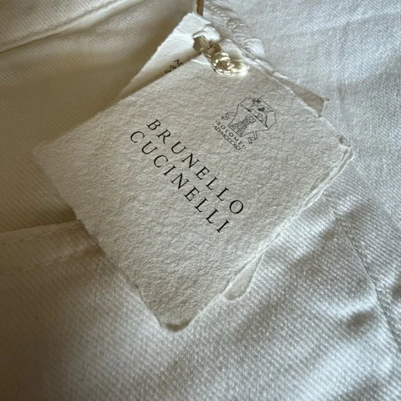 Brunello Cucinelli White Jeans